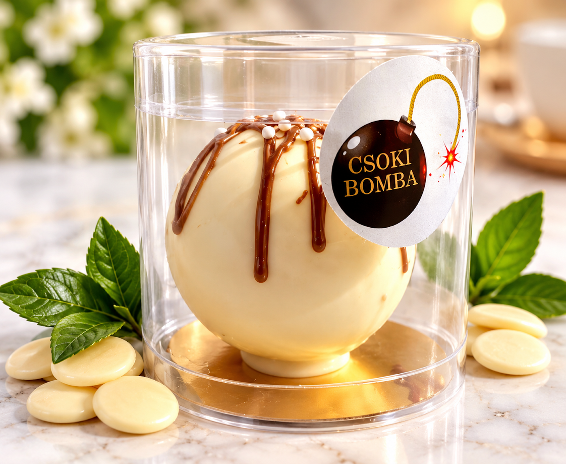 Forró Csokoládé Bomba Pillecukorral ( fehér csokoládés ) 40g