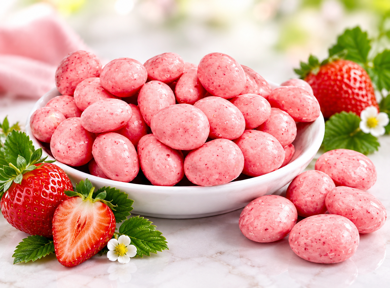 Epres Fehér Csokoládés Mandula ( szamócás ) 100g