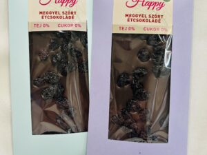 Étcsokoládé édesítőszerrel ( xilit ) aszalt meggyel 100g